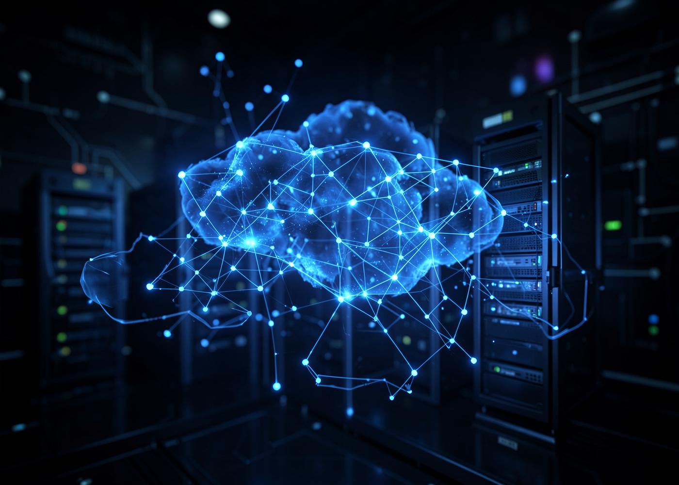Cloud infrastructure and network connectivity illustration